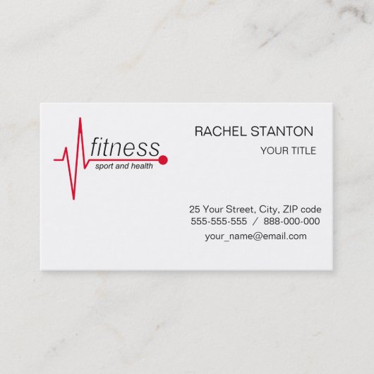 Geschiktheid en sport visitekaartje (Voorkant)