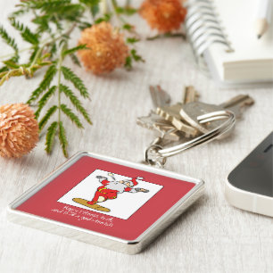 Geschiktheid oefent Kerstmis uit met de Kerstman Sleutelhanger