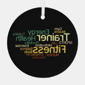 Geschiktheid/persoonlijke trainer glas ornament (Achterkant)