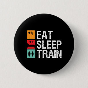 Geschiktheid voor fitness door gym Motivation Eat Ronde Button 5,7 Cm