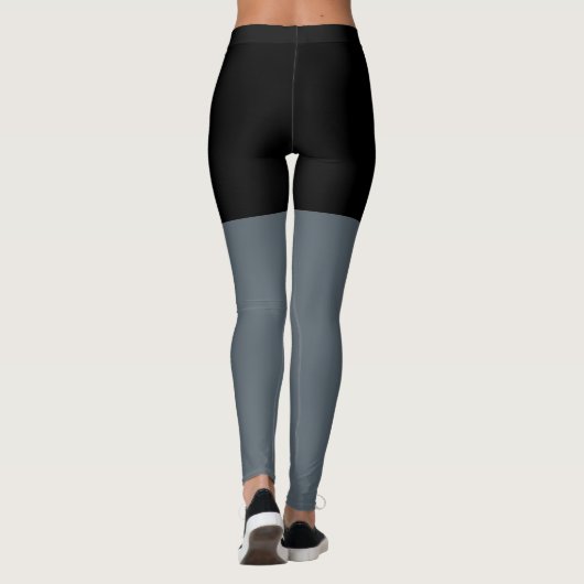 Geschiktheid voor zwarte en grijze trein leggings (Achterkant)