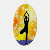 Geschiktheid! Yoga - Boom - SRF Keramisch Ornament (Rechts)