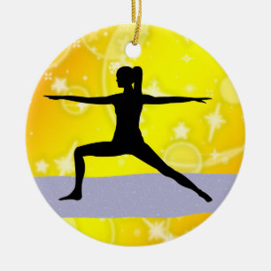 Geschiktheid! Yoga - Warrior - SRF Keramisch Ornament