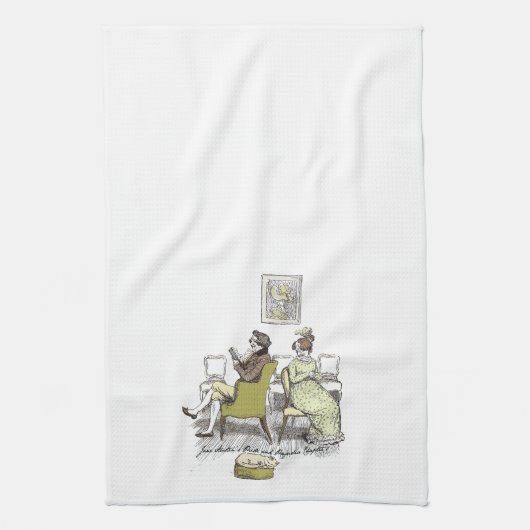 Geschil in vexing - Jane Austen Pride & Prejudice Theedoek (Verticaal)