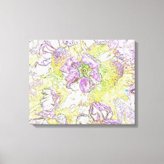 geschilde bloem canvas afdruk (Voorkant)