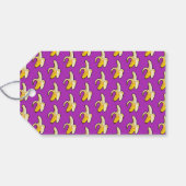 Geschilde gele banaan pixel art patroon cadeaulabel (Achterkant Horizontaal)