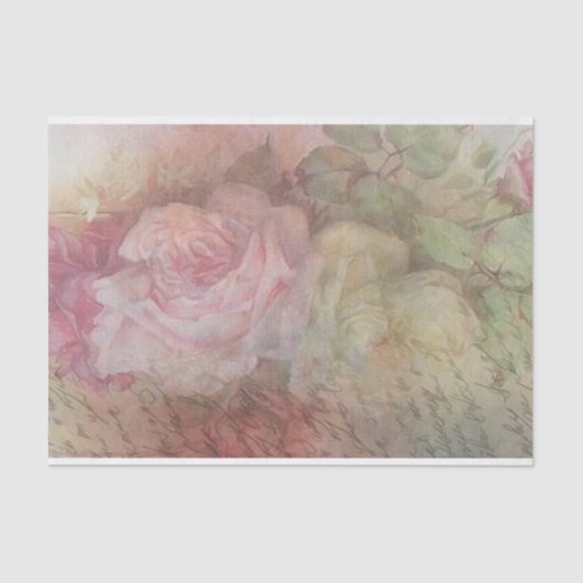 geschilde Rozen handschrift Tissuepapier (Voorkant)