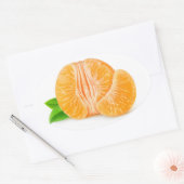 Geschilde tangerine ovale sticker (Envelop)
