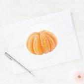 Geschilde tangerine ronde sticker (Envelop)