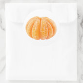 Geschilde tangerine ronde sticker (Tas)