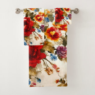 Geschilderd Еlegant & Delicate Kleurrijke Zomerblo Bad Handdoek