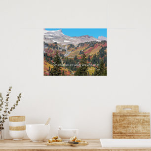Geschilderd bergdal landschap John Muir citaat Poster