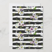 Geschilderd bloemig gestreept patroon | Dank u Bedankkaart (Achterkant)