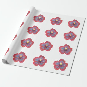 Geschilderd bloemsteen inpakpapier, 30 in x 6 ft cadeaupapier
