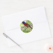 Geschilderd Bunting door Kay Mil... Ronde Sticker (Envelop)