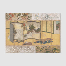 Geschilderd Coromandel veranderend scherm Tissuepapier