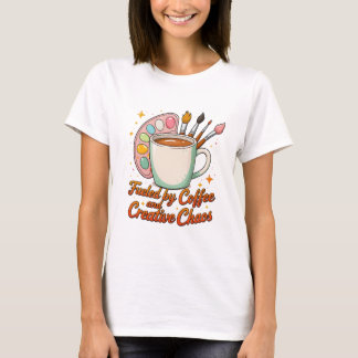 Geschilderd Door Koffie En Creatieve Chaos Kunsten T-shirt