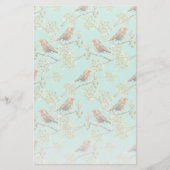  geschilderd Europees Robin vogelpatroon Briefpapier (Voorkant)