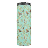 geschilderd Europees Robin vogelpatroon Thermosbeker (Achterkant)