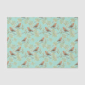 geschilderd Europees Robin vogelpatroon Tissuepapier (Voorkant)