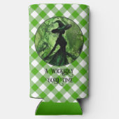 Geschilderd goddeloos goede heks Green Gingham Pla (Achterkant)