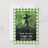 Geschilderd goddeloze goede heks Halloween Bedankkaart (Voorkant)