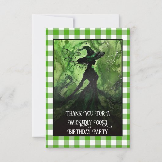 Geschilderd goddeloze goede heks Halloween Bedankkaart (Voorkant)