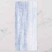 Geschilderd groen bruiloft menu's Dusty Blue (Achterkant)