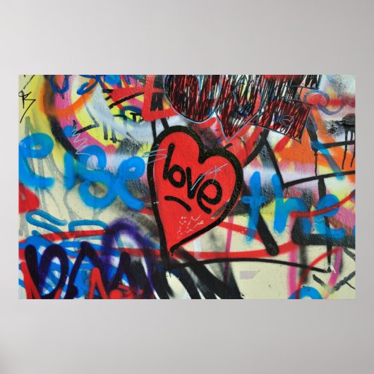 geschilderd hart poster (Voorkant)