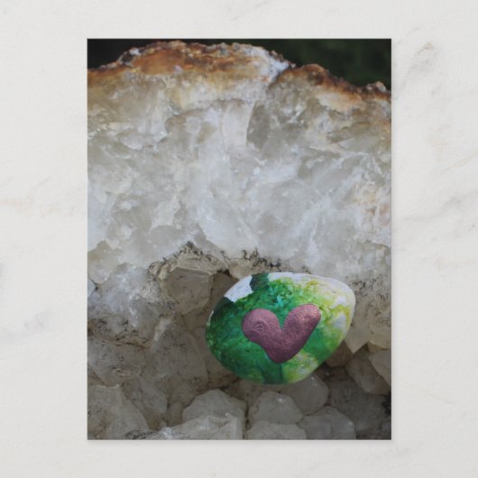 Geschilderd hartsteen briefkaart (Voorkant)