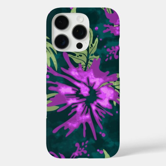 Geschilderd Hibiscus Hawaïaans Bloemviolet Case-Mate iPhone Case (Achterkant)