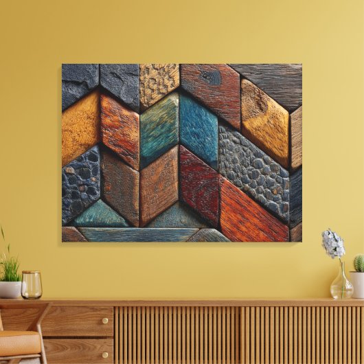Geschilderd hout canvas kunst (Insitu (Woonkamer))