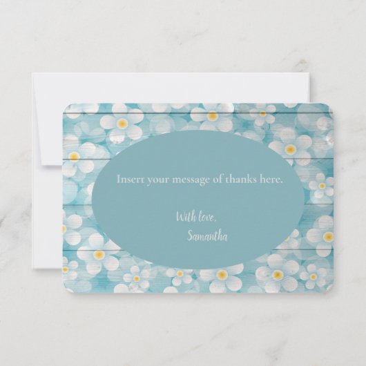 Geschilderd houten hek dank u bedankkaart (Achterkant)