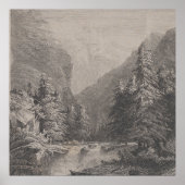 Geschilderd landschap - Alexandre Calame Poster (Voorkant)