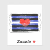 GESCHILDERD LEER PRIDE VLAG en SYMBOOL Sticker (Vel)