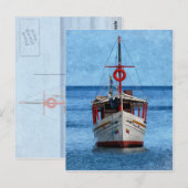 Geschilderd Margarita Island Boat Verticaal Briefk Briefkaart (Voorkant / Achterkant)