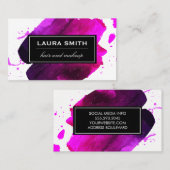 Geschilderd met kwast visitekaartje (Voorkant / Achterkant)