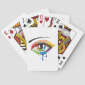 Geschilderd Oog Pokerkaarten (Achterkant)