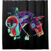 Geschilderd Pony Douchegordijn door B Kurth Design (Voorkant)