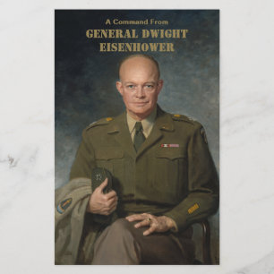Geschilderd portret van generaal Dwight Eisenhower Briefpapier