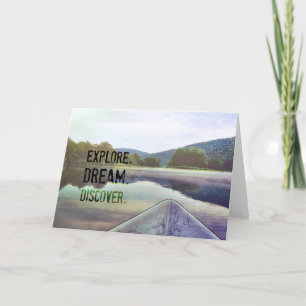 GESCHILDERD RIVER WENSKAART BEDANKKAART