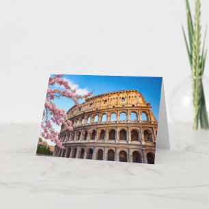 Geschilderd Rome Colosseum Italië Kaart