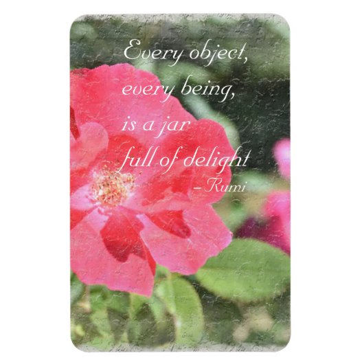 Geschilderd Roos Bloementuin Rumi Quote Magnet Magneet (Verticaal)