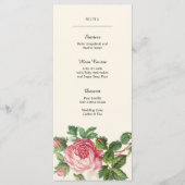 Geschilderd Roos Boho Wedding Menu (Voorkant)