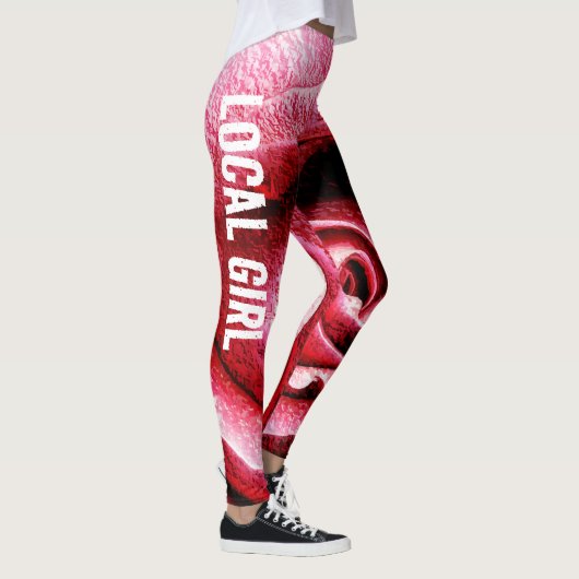 GESCHILDERD ROOS LOKAAL MEISJE LEGGINGS (Rechts)
