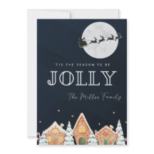  geschilderd Santa sneeuw rendier vakantie Kaart