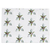 Geschilderd Trillium Spring Wildflower Patroon Groot Cadeauzakje (Achterkant)