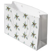 Geschilderd Trillium Spring Wildflower Patroon Groot Cadeauzakje (Achterkant Gekanteld)