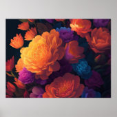 Geschilderd Upclose Bloemen Vet 4:3 Poster (Voorkant)