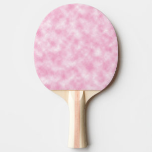 Geschilderde abstracte kunst met roze wolken tafeltennisbatje
